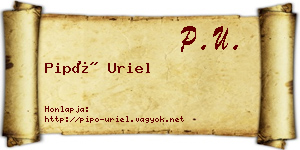 Pipó Uriel névjegykártya